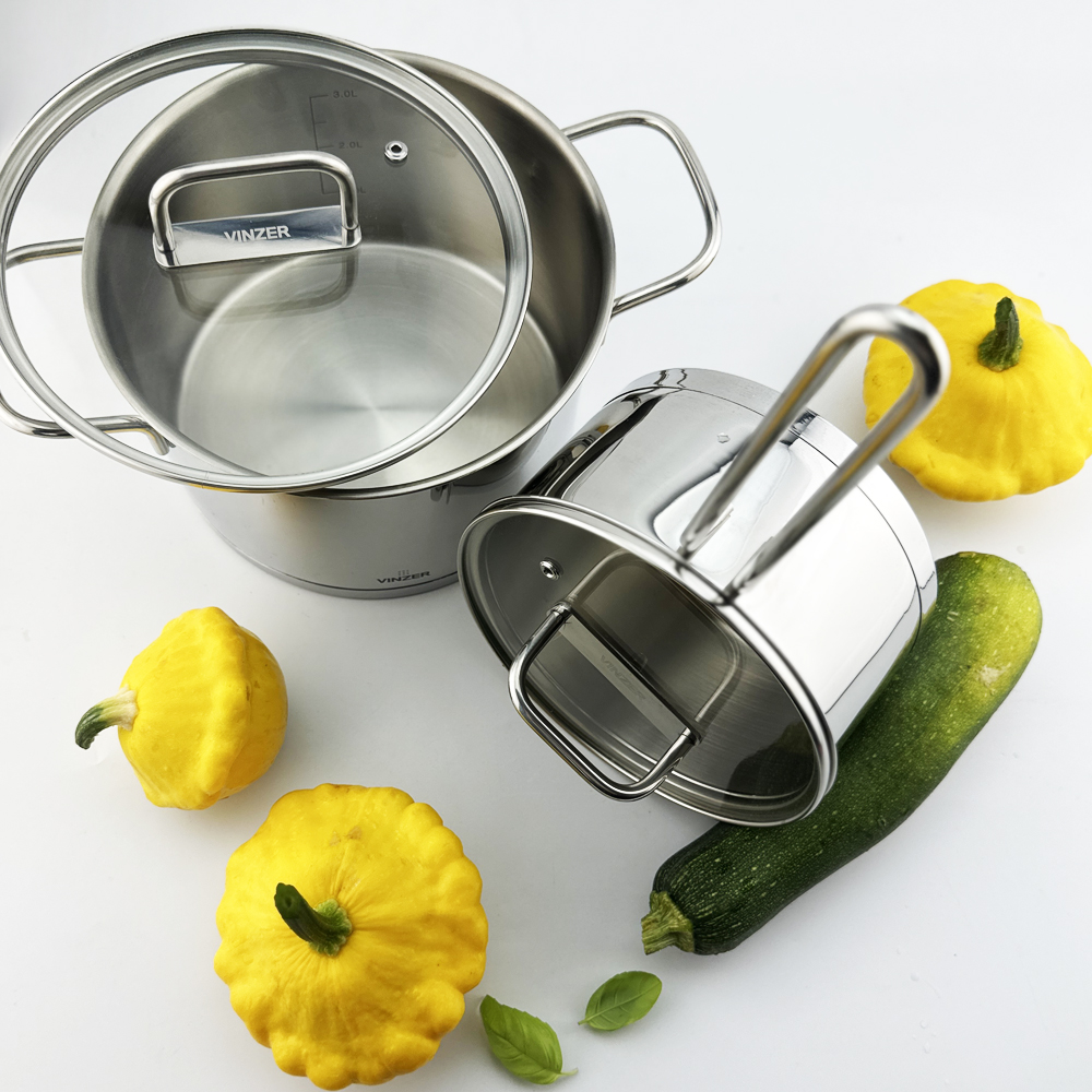 Ківш з кришкою Vinzer Glossy Line 1,5 л 50042