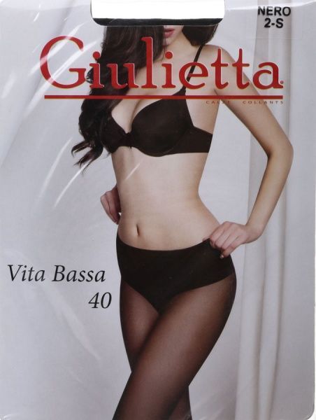 Колготки Giulietta nero VITA BASSA р. 2 40 den черный 