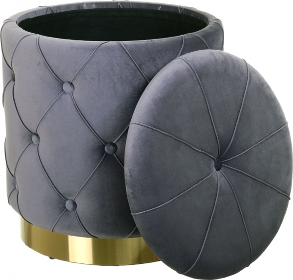 Сундук-пуф Louis 40х40х44 см серый 