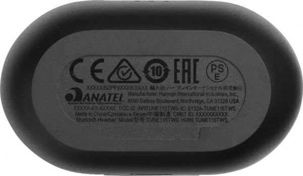 Наушники JBL® T115 TWS black (JBLT115TWSBLK) 