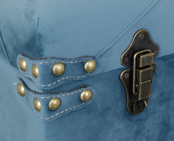 Сундук-пуф Велюр азур 57х30х29 см 