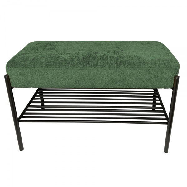 Банкетка Биатрис зеленый верх 740x350x450 мм /черный 