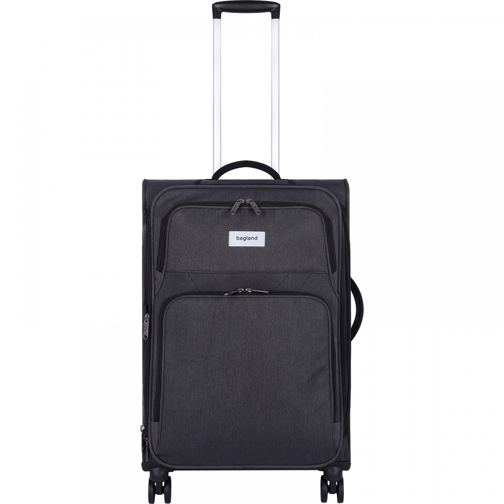 Чемодан Bagland Валенсия 63 л серый 3796924