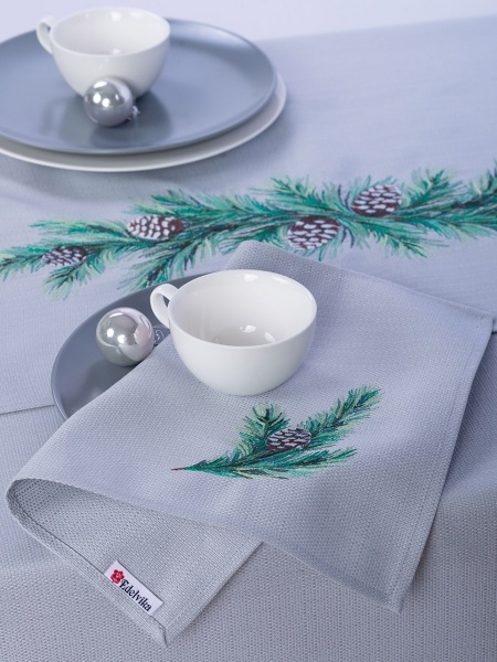 Серветка Ялинкові гілки 204-23/00 30x40 см сірий Едельвіка 