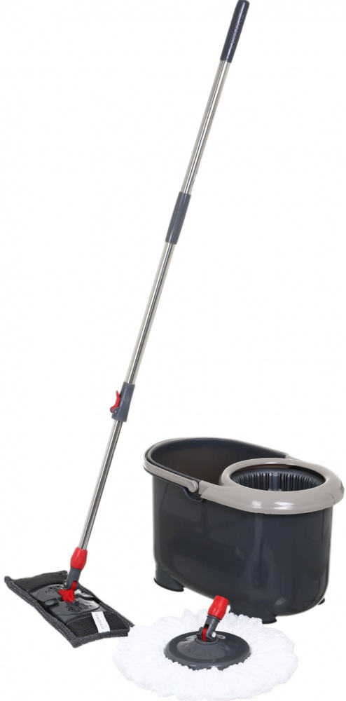 Комплект швабра и ведро с механическим отжимом для пола OBERY 2 в 1 16 см в ассортименте