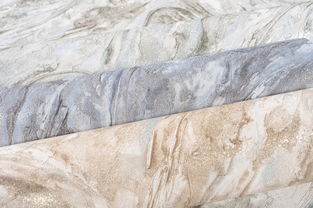 Обои виниловые на флизелиновой основе Славянские обои Le Grand platinum Зигзаг 8774-01 1,06x10,05 м