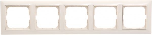 Рамка пятиместная ABB Basic 55 универсальная кремовый 2515-92-507