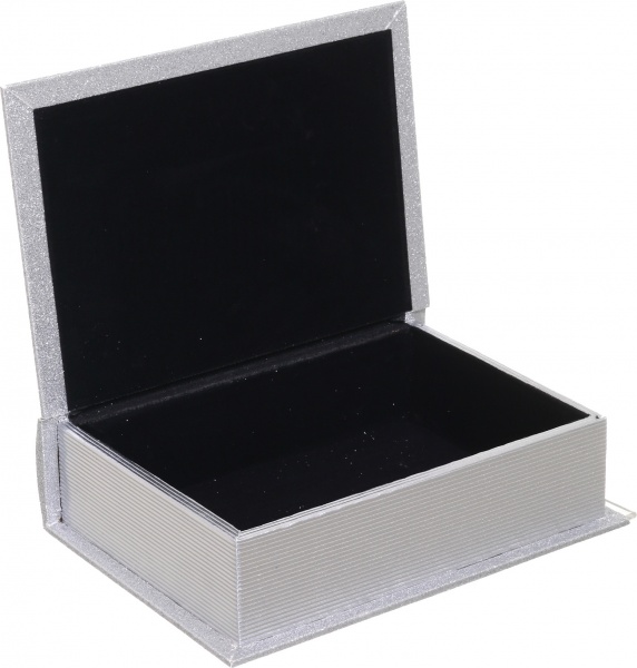 Скринька-книга Шик 30х22х7,5 см срібна