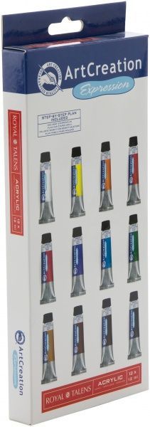 Набор красок акриловых 12 цветов 12 мл ArtCreation Royal Talens