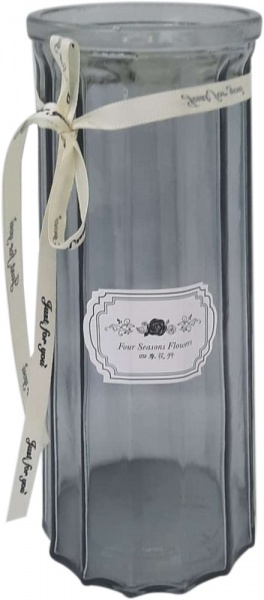 Ваза скляна сіра Crystal Molly 25 см YIWU