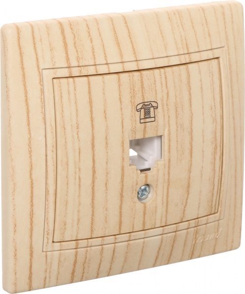 Розетка телефонна Lezard Mira TF-евро дуб вибілений матовий 701-5252-137