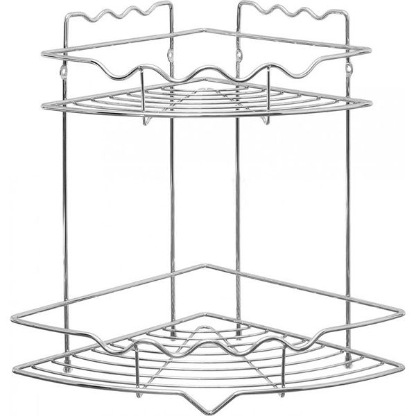 Полка угловая Lemax 2-х уровневая ЕВА-435 для ванной комнаты 255х255х328 мм 