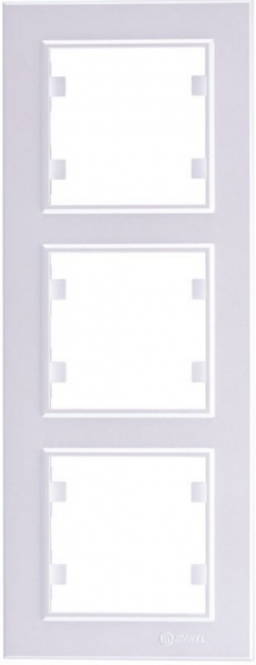 Рамка тримісна Makel Karea вертикальна перлина 56100708