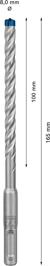 Бур Bosch EXPERT SDS-plus 8x100 мм 165 мм 1 шт. 2608900088