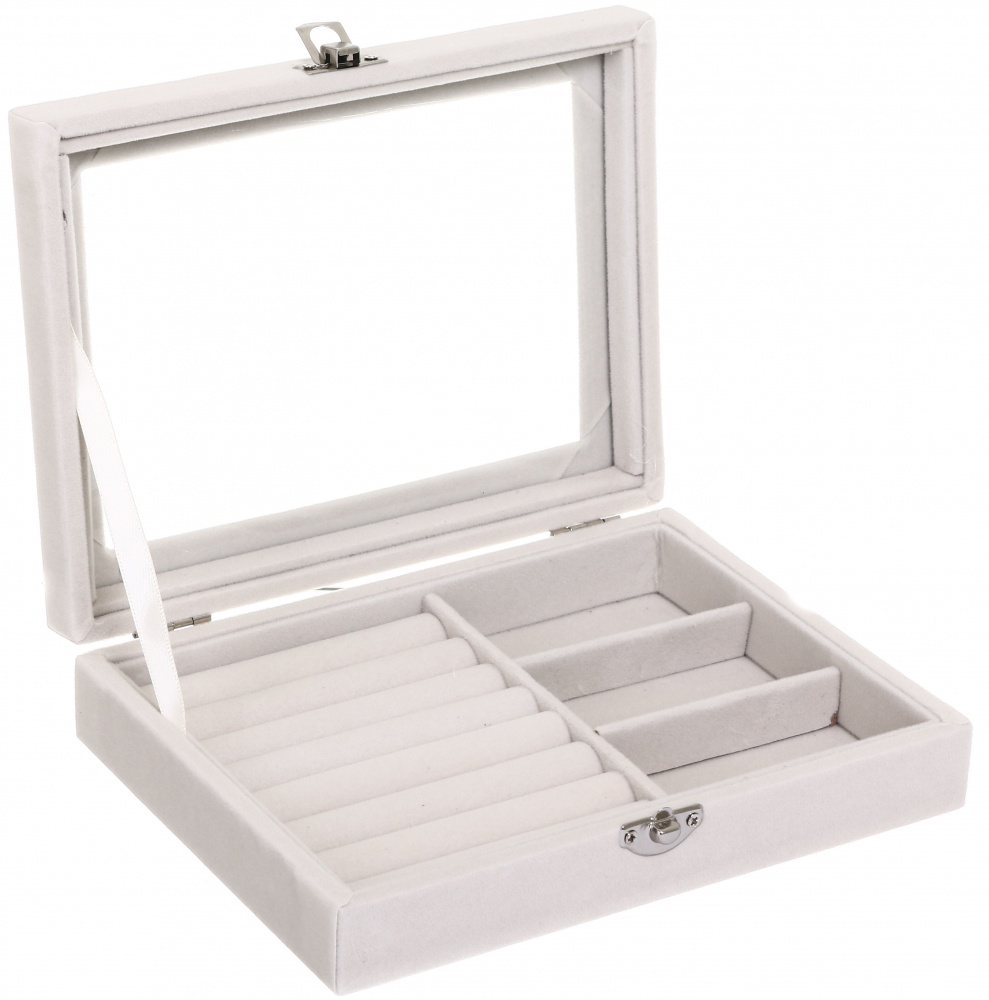 Шкатулка для украшений Velvet 20.2х15.2х4.7 белая