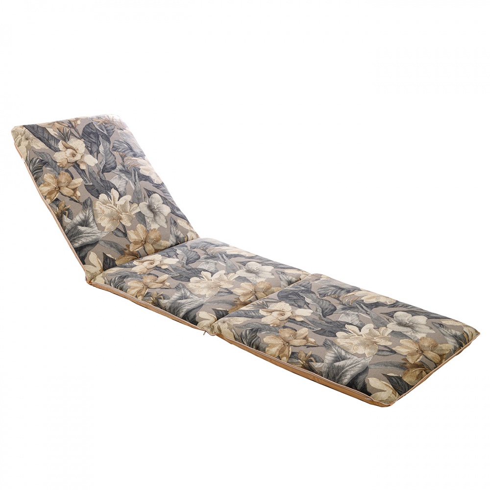 Матрас на шезлонг TRIO Versalles Flor Gris190x58х5 см