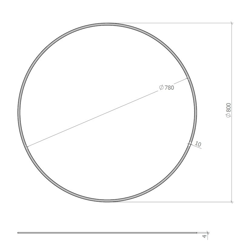 Зеркало со встроенной подсветкой Делла R-line D-80