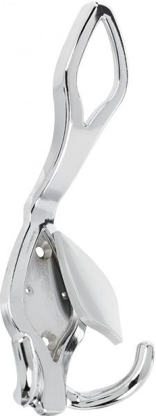 Крючок мебельный 3029 хром с вставкой хром