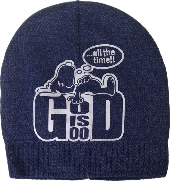 Шапочка детская для девочки Kraft+ 7704 р.50-52 синий меланж 