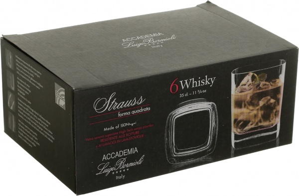 Набор стаканов для виски Strauss PM300 350 мл 6 шт. Luigi Bormioli 