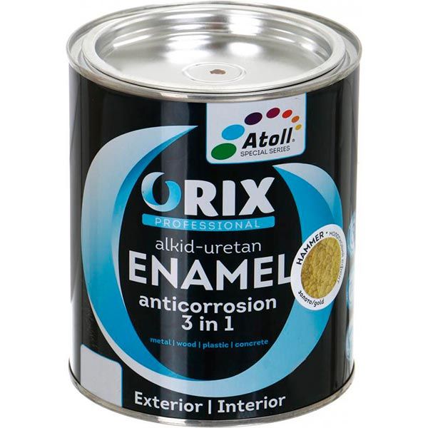 Емаль Atoll ORIX HAMMER 3 в 1 золото глянець 0,7л