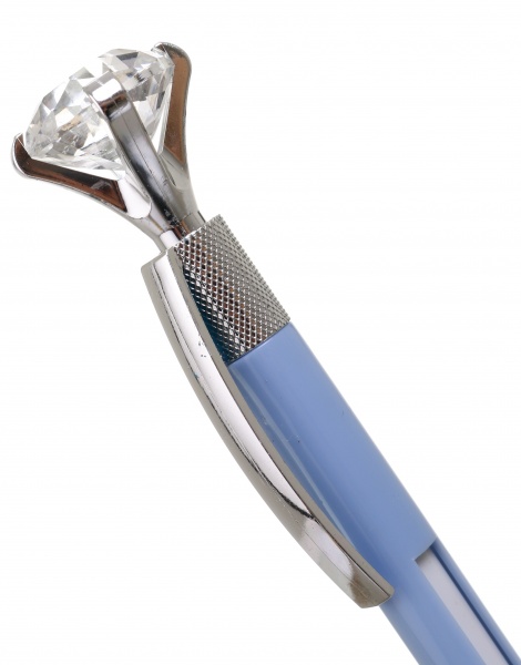 Ручка кулькова Діамант блакитна 