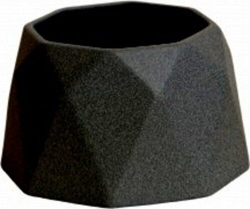 Кашпо для сукулентів №1 керамічне крихта фігурний 0,35 л чорний (074-1-003)