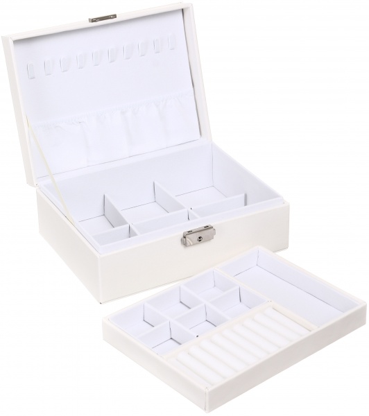 Шкатулка для украшений белый 23х17х9 см Savage