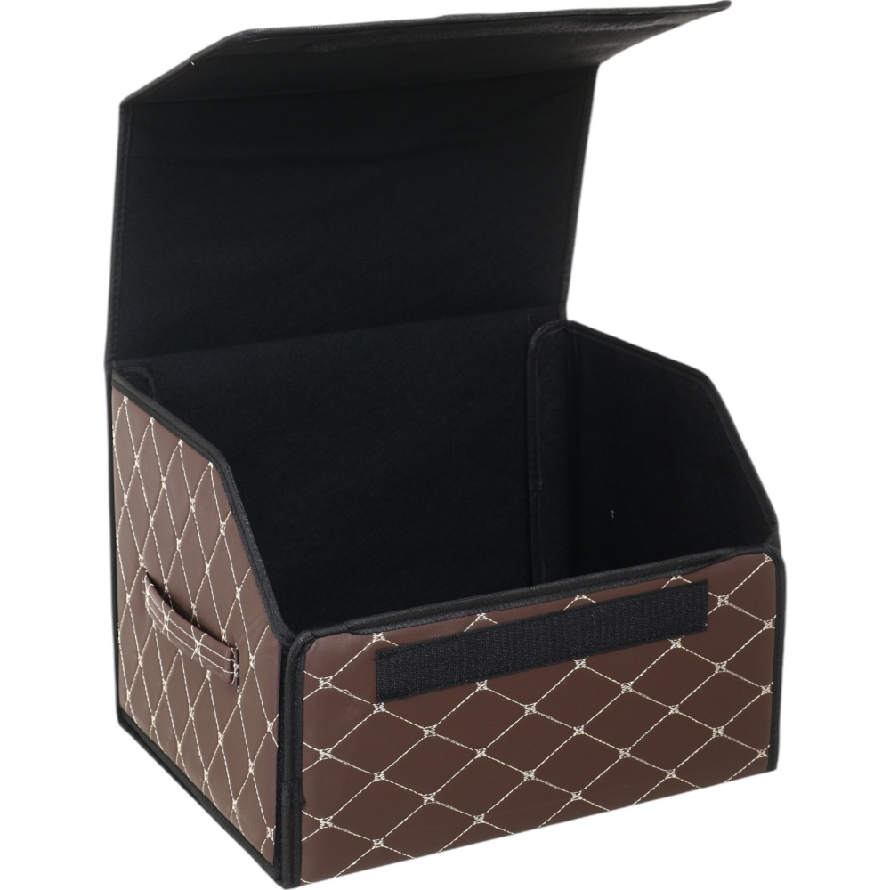 Сумка-органайзер в багажник розмір M Auto Assistance AA-433BW коричнево-білий