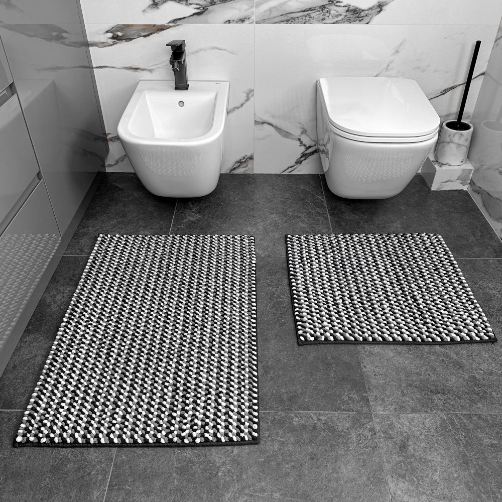 Коврик для туалета Dariana Мелоди 55x50 см темно-серый