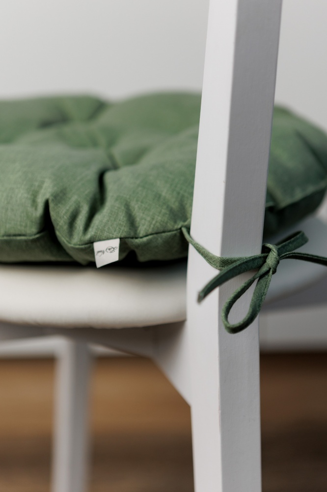 Подушка на стілець БОТАНІКА зелена Dх40 см La Nuit