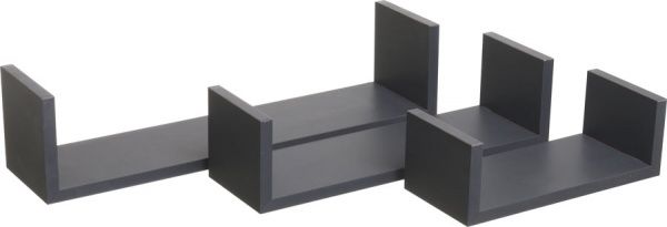 Комплект полок Нанси 12 мм 42х10х10 см серый 