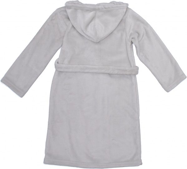Халат детский Роза с капюшоном р.122 серый 