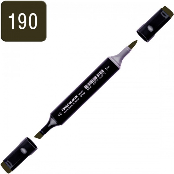 Маркер спиртовой FINECOLOUR EF102-190 угольный черный 