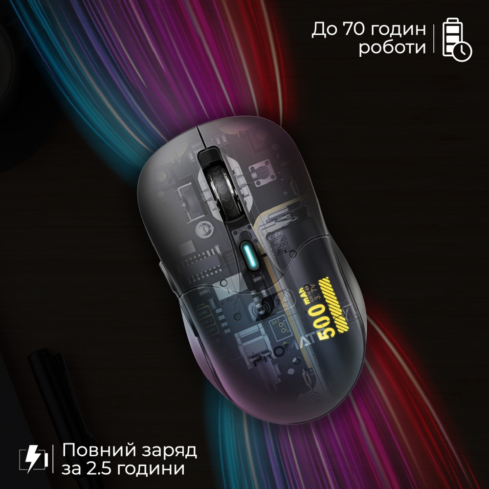 Мышь Promate Samo Wireless black (samo.black)