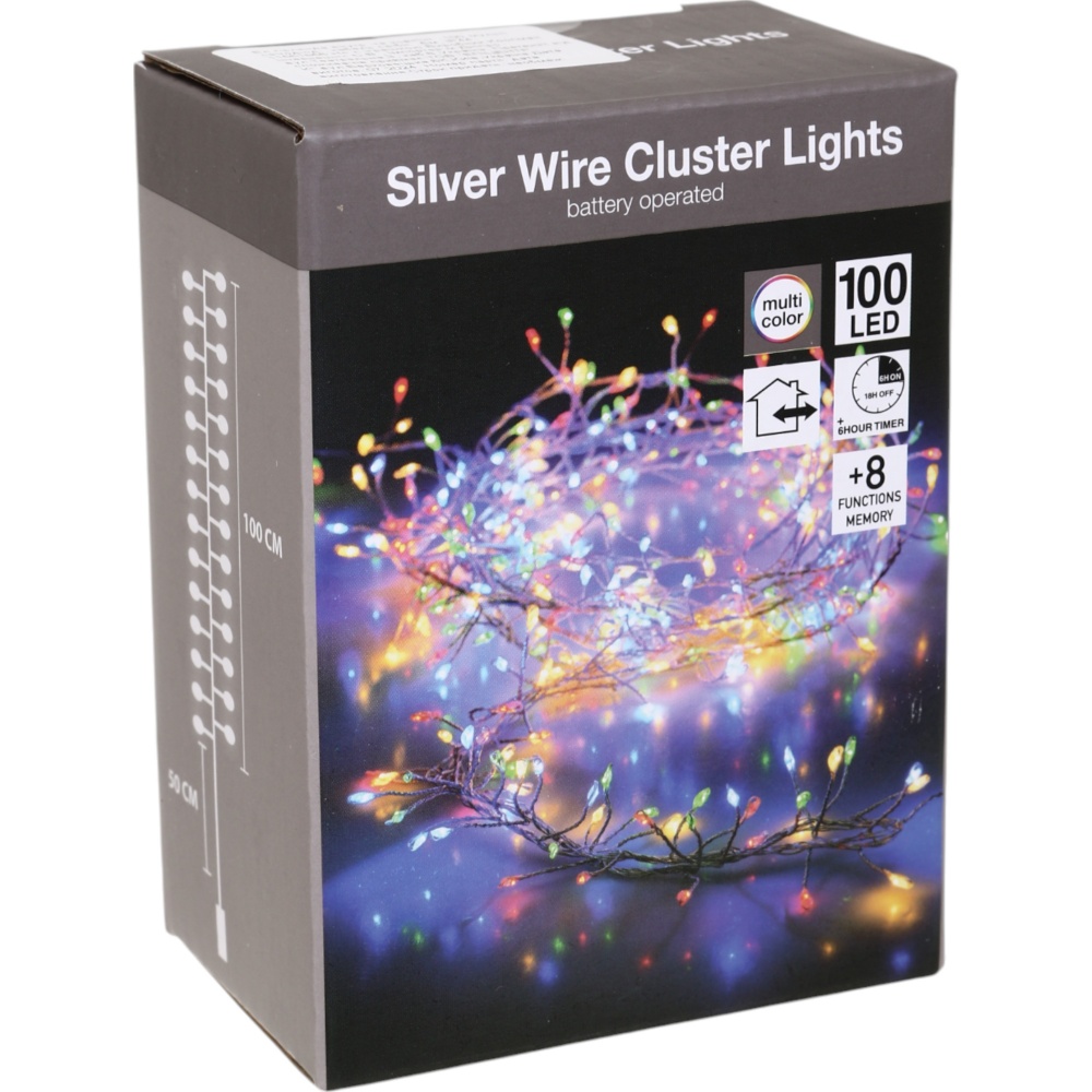 Электрогирлянда Koopman мульти светодиодная (LED) 100 ламп 5 м (AX8720970)