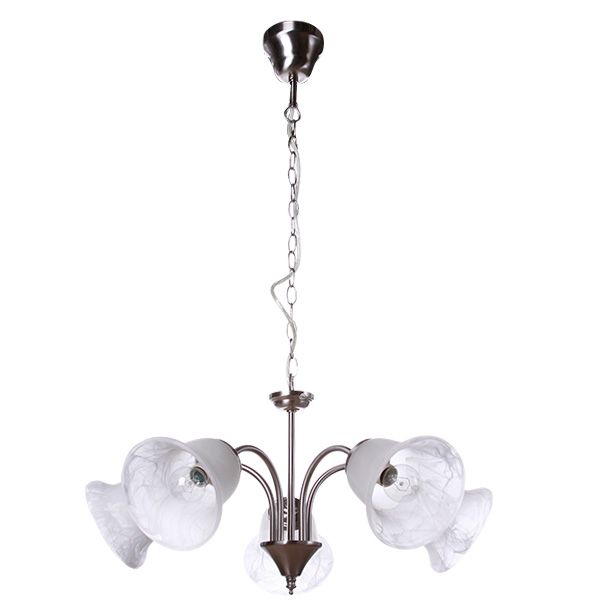 Люстра подвесная Laguna Lighting BORE 5xE14 матовый хром