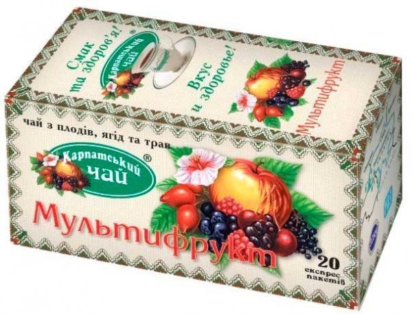 Чай травяной Карпатский чай Мультифрукт 4820024210171 20 шт. 2 г 