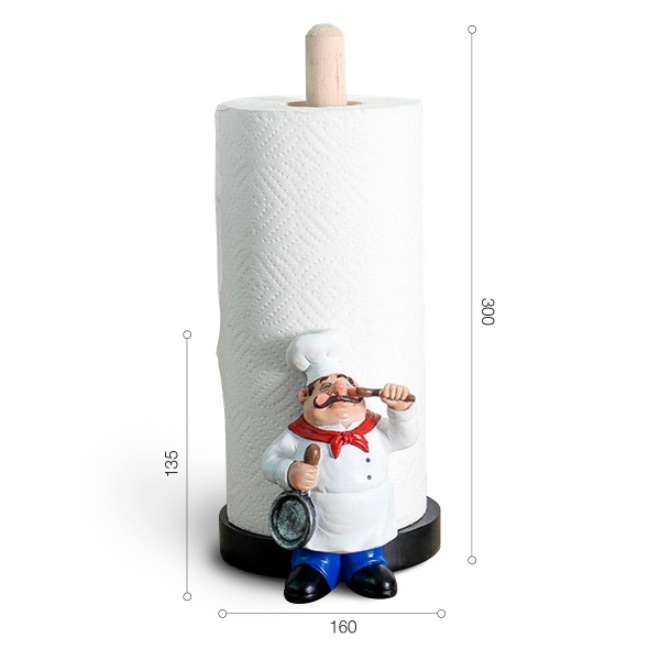 Статуетка тримач для паперових рушників Кухар DH-ST-02-2 White МВМ