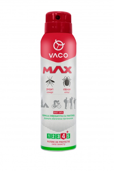 Аерозоль VACO від комарів, кліщів і мошок Deet 30% з пантенолом 100мл 