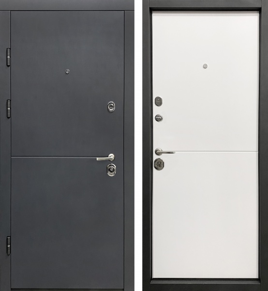 Двері вхідні Міністерство дверей МРІЯ (вулична плівка) антрацит 2050х860 мм ліві
