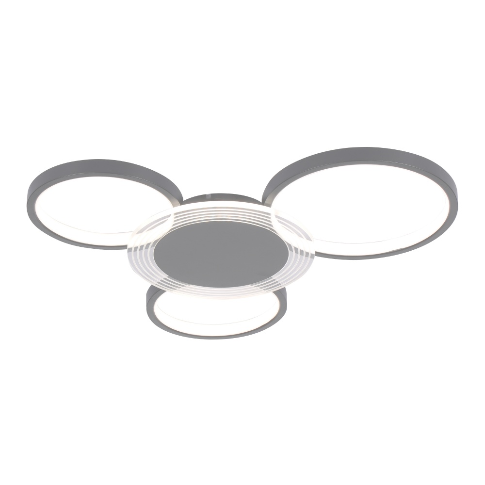 Люстра потолочная Miorro LED Vesta с пультом ДУ металл/пластик 3x50,4 Вт LED-модуль черный 51-311-096