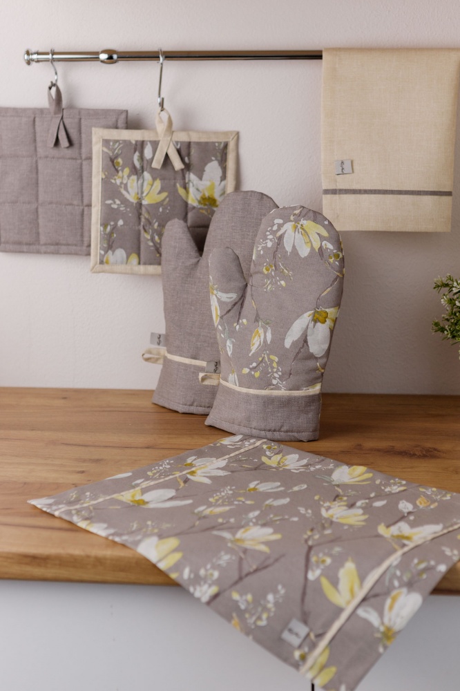 Прихватка Магнолия 20x20 см серый La Nuit