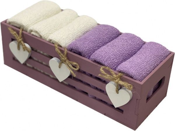 Набір рушників кухонних Hearts pink 6 шт. 30x30 см 