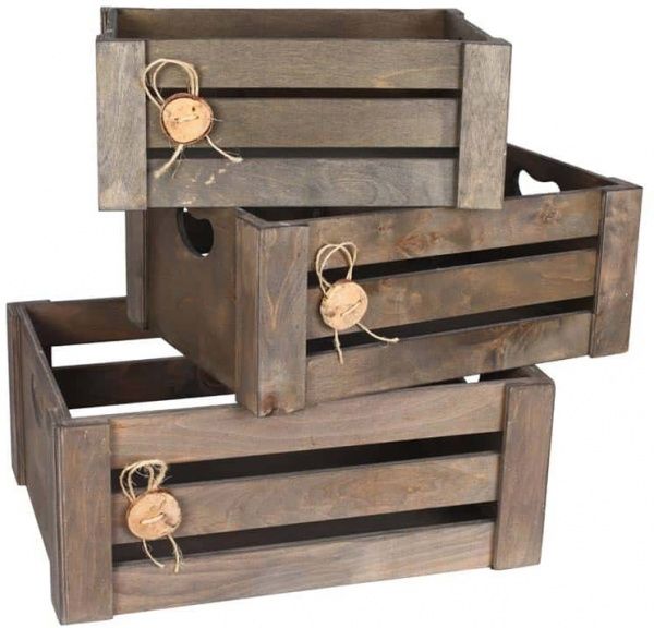 Коробка декоративна Пуговка 40х15х30 см, коричнева