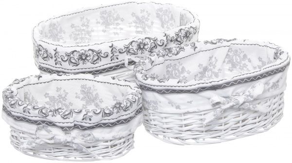 Корзина плетеная с текстилем Tony Bridge Basket 29x21x12 см HQ13-53CD-5 