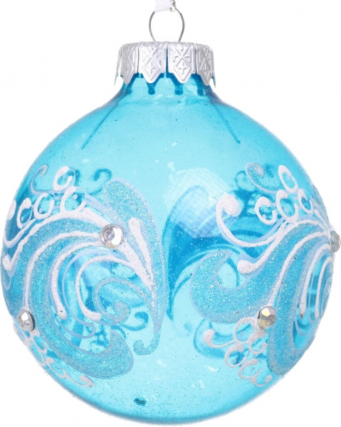 Куля новорічна Декор-престиж d 80 мм в асортименті