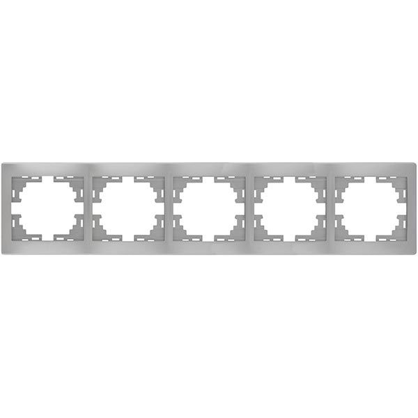 Рамка п'ятимісна Lezard MIRA горизонтальна сірий 701-1000-150