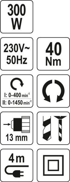 Шуруповерт сетевой YATO YT-82060