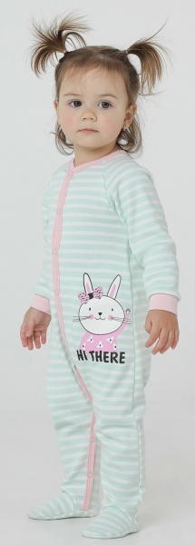 Комбинезон для девочки Smil полоска р.80 ментоловый 108614 